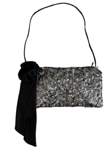 Silver Sequin Clutch